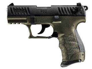 Walther P22 Olive Drab Green .22 LR pistol.